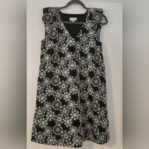 Women's Black & White Summer Sheath dress size Small 100% Cotton